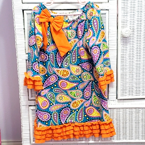 Rare Editions Girls Ruffle Dress 6X - Picture 1 of 5